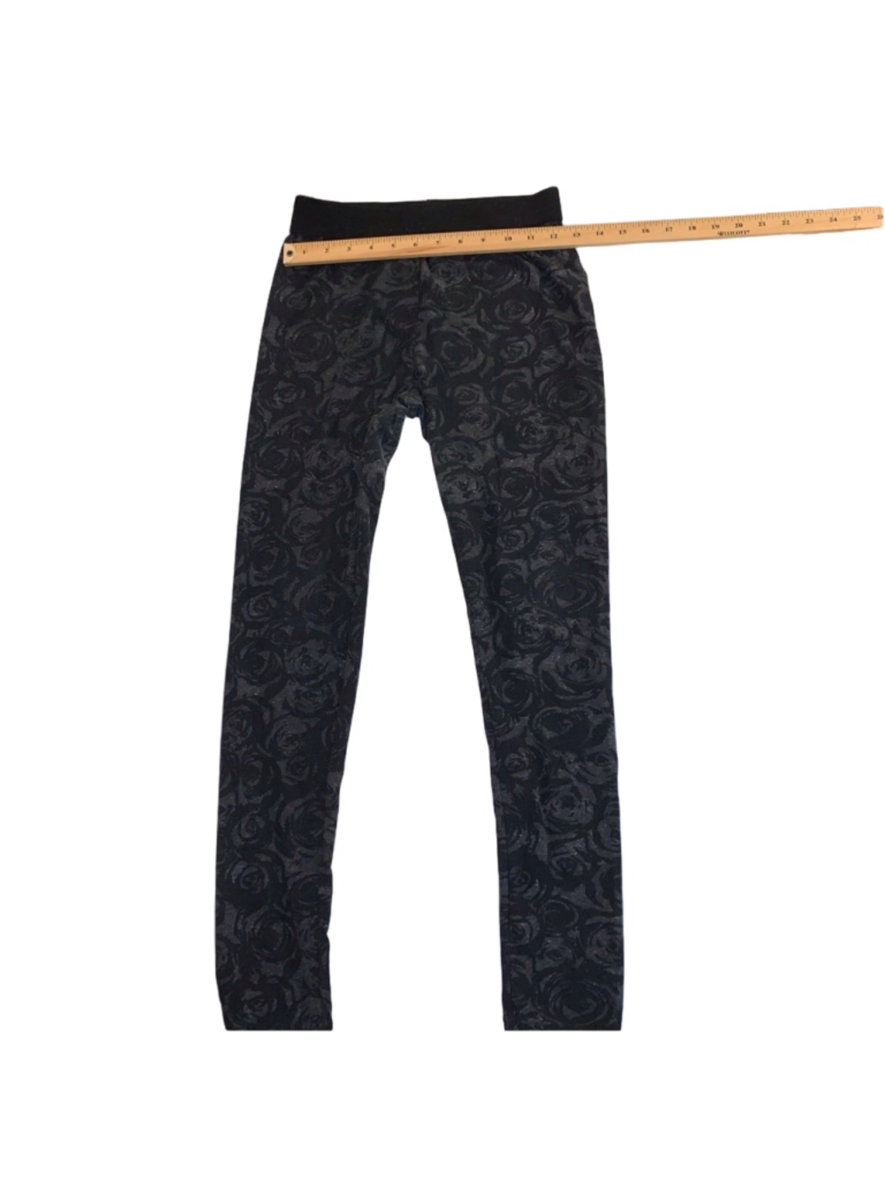 🔒 10 items for $20 - Women's Ardene Leggings Size M black Gray Floral swirl